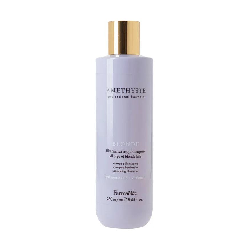 Уцінка! Освітлювальний та зволожувальний шампунь FarmaVita Amethyste Blonde Illuminating Shampoo для всіх типів освітленого волосся, 250 мл